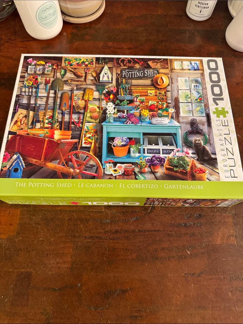 EuroGraphics 1000-Piece Puzzle "The Potting Shed" - Colorful Garden Scene